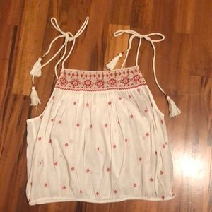 Free people tank top with embroidery